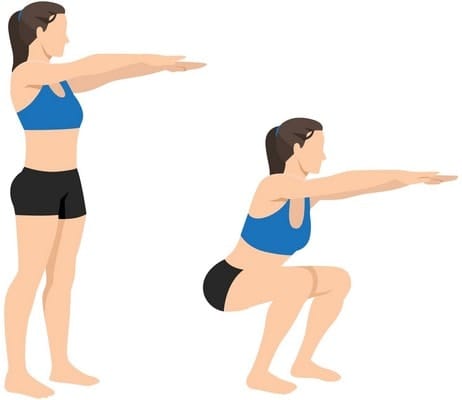 squat allenamento a casa