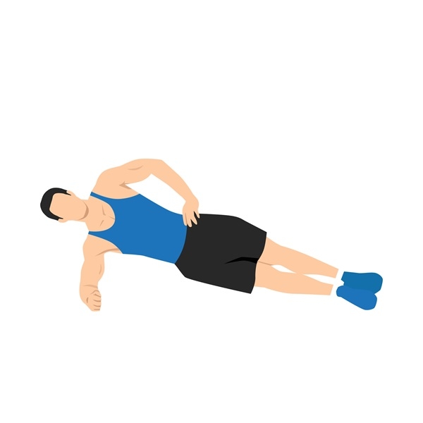side plank allenamento per uomini e donne
